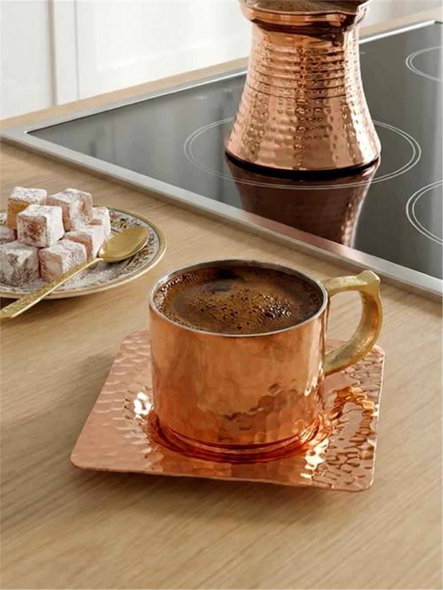 El Yapımı Bakır Tiryaki Fincanı