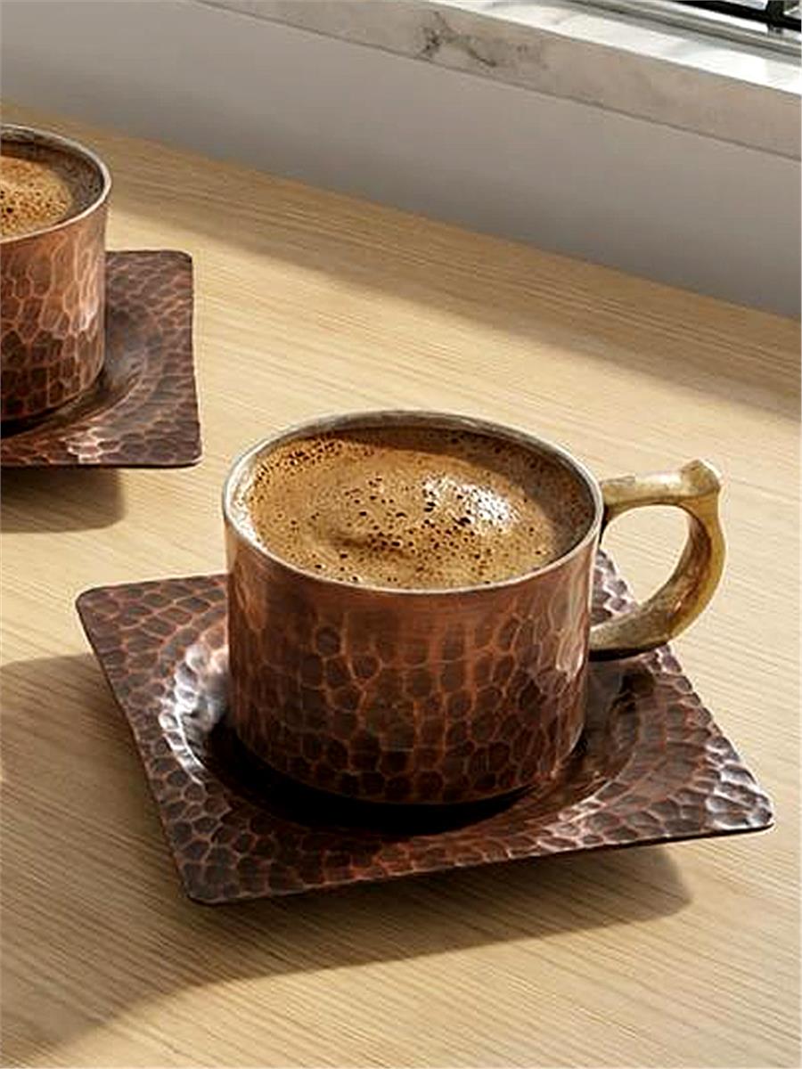 Eskitme Bakır Tiryaki Fincanı