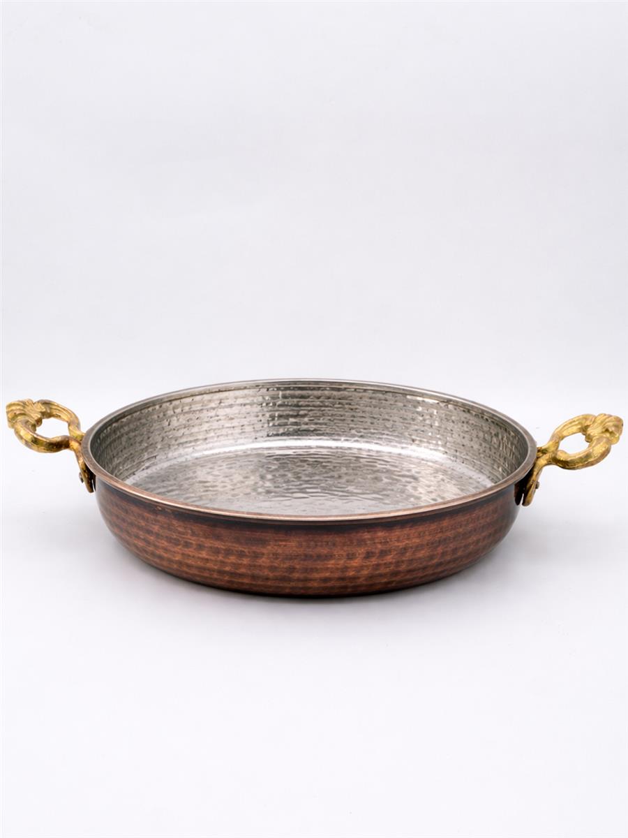 Eskitme Bakır Yumurta Tavası 24 Cm