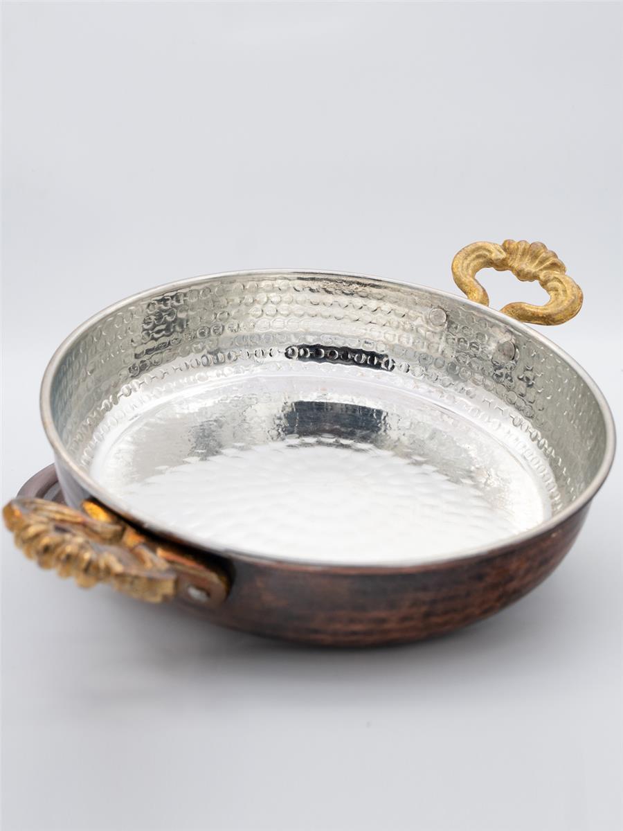 Eskitme Bakır Yumurta Tavası 24 Cm