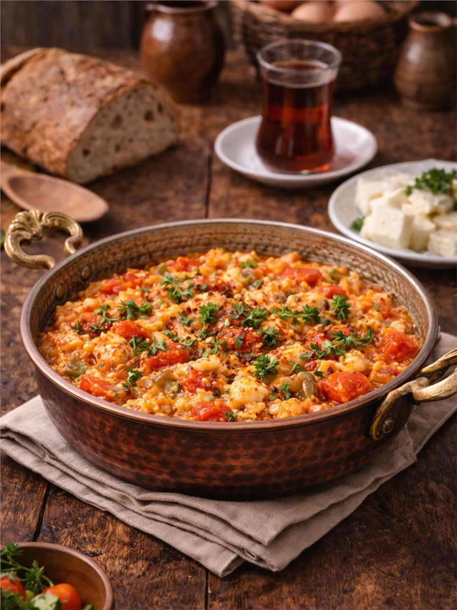 Eskitme Bakır Yumurta Tavası 24 Cm