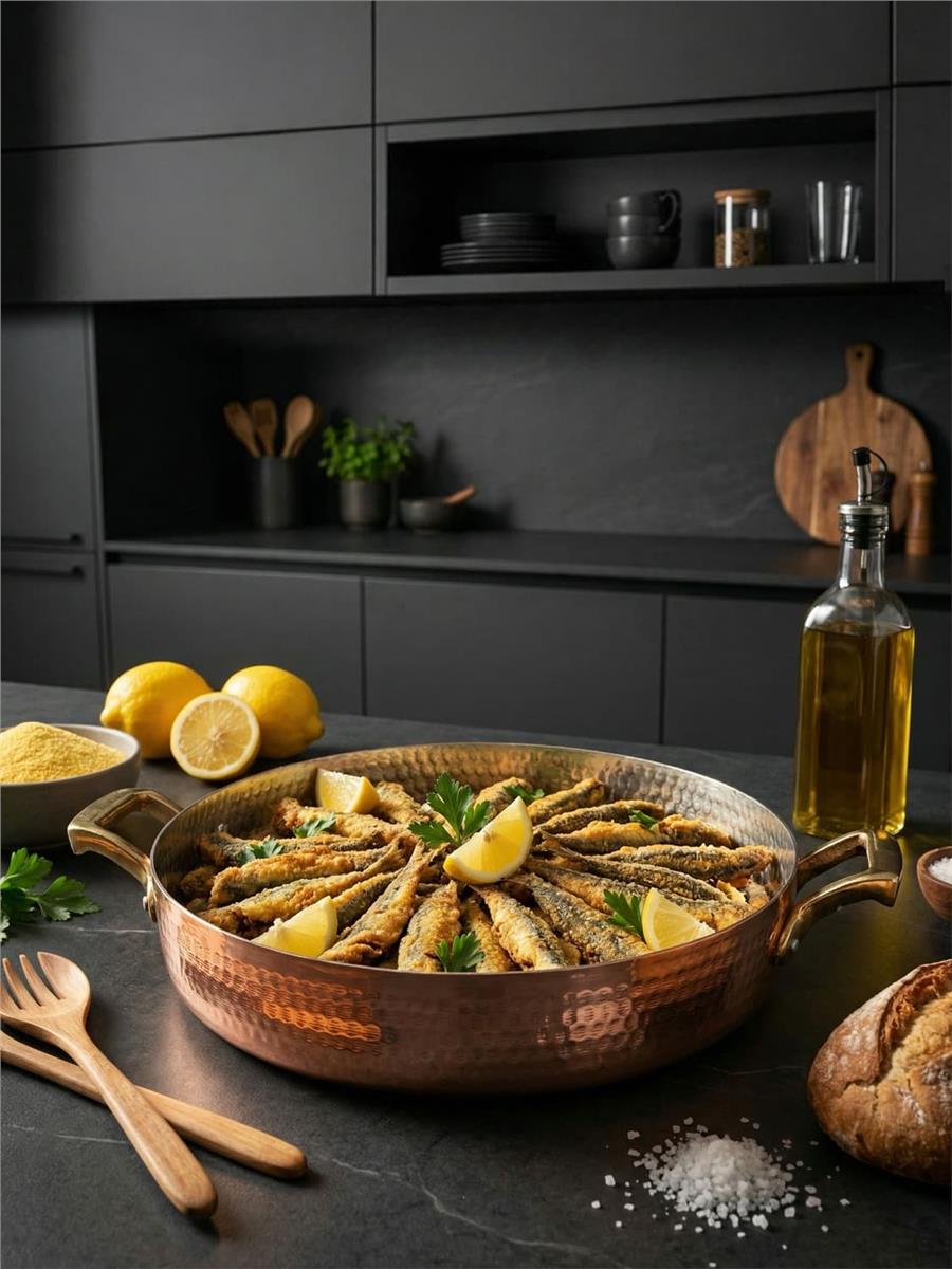 Kapaklı Bakır Balık Tavası