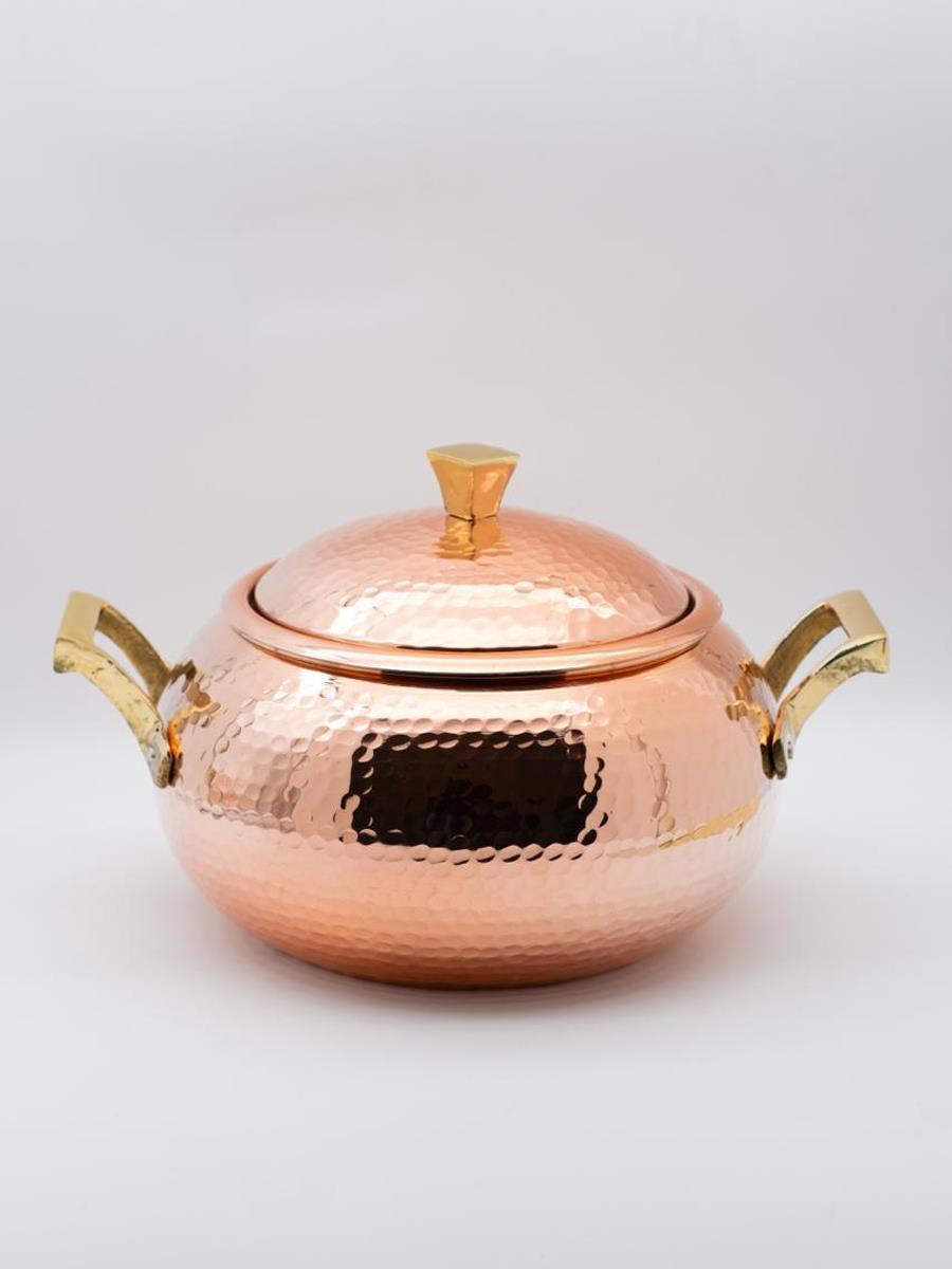 El Yapımı Kalın Bakır Güveç Tenceresi 26 cm