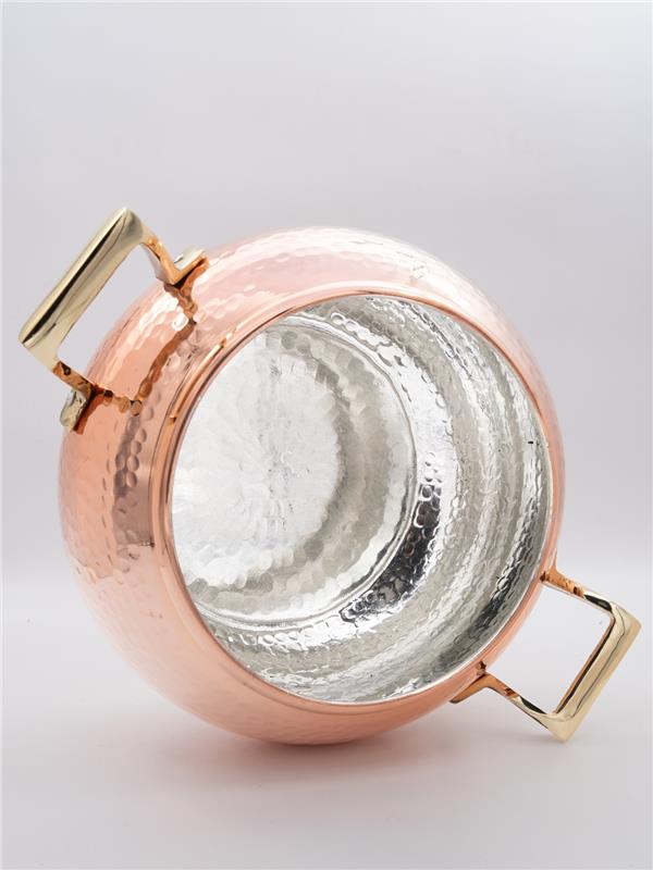 El Yapımı Kalın Bakır Güveç Tenceresi 20 cm