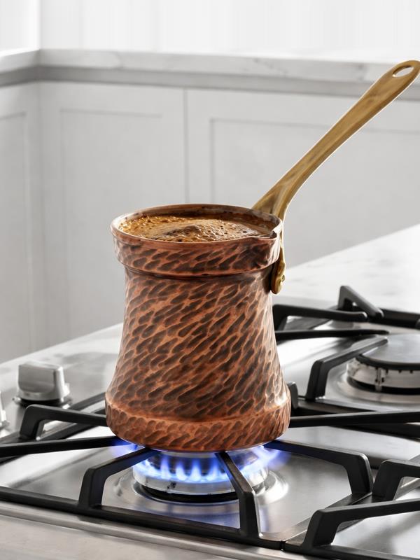 Premium El Yapımı Eskitme Bakır Cezve 10CM