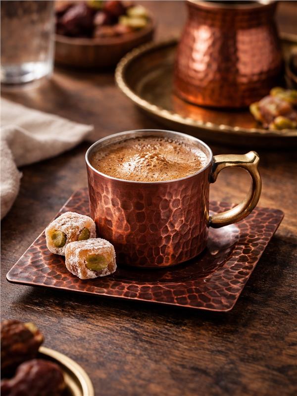 Eskitme Bakır Tiryaki Fincanı