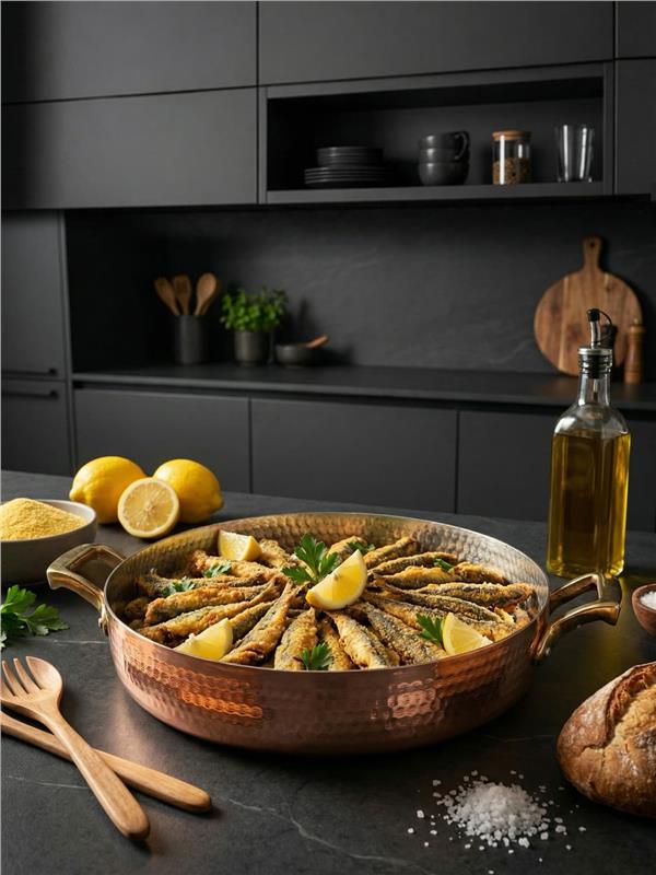 Kapaklı Bakır Balık Tavası