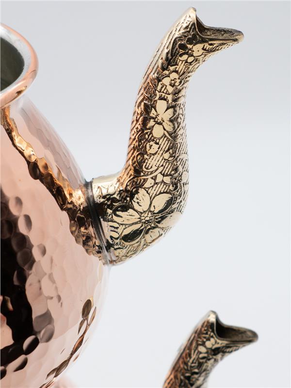 Damla Model El Yapımı Bakır Çaydanlık