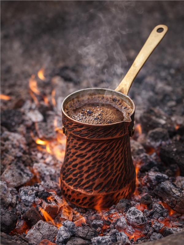 Premium El Yapımı Eskitme Bakır Cezve 9,5CM